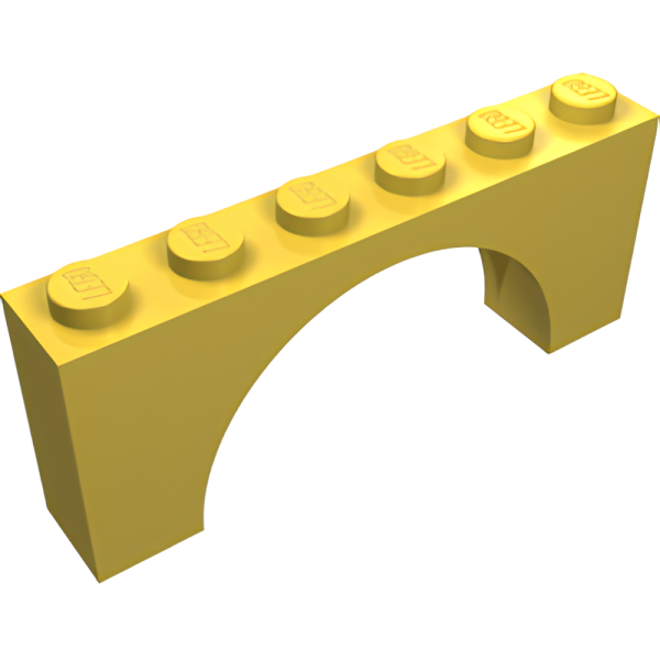 Деталь Lego Арка Arch 1 x 6 x 2 - Medium Thick Top without Reinforced Underside 15254